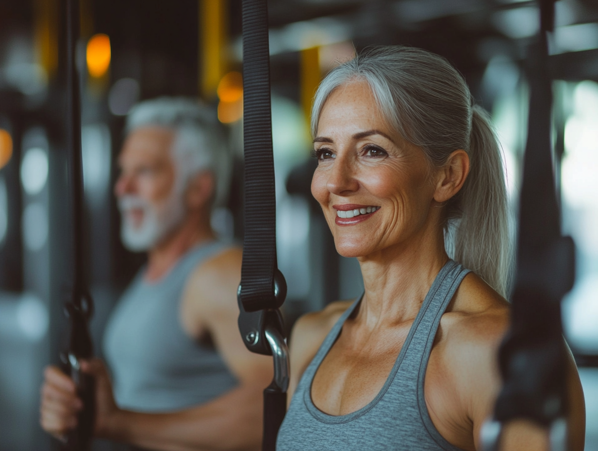 Група людей старшого віку на тренуванні